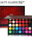 BEAUTY GLAZED Palette Eyeshadow 35 Colors Matte / Shimmer Natural Smokey Glitter Eyeshadow Make Up